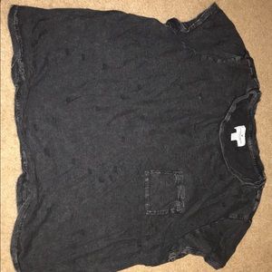 american eagle distressed crop top